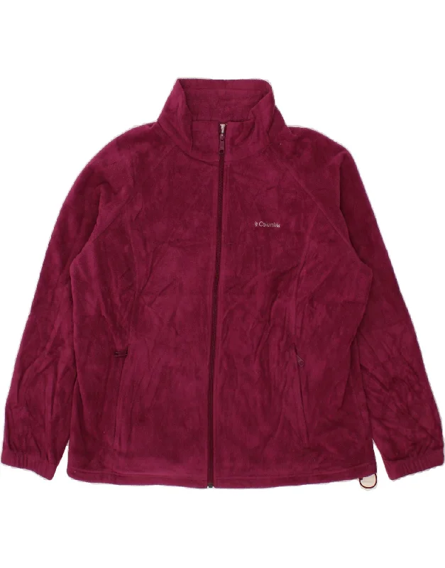 Best Deals COLUMBIA Womens Fleece Jacket UK 20 2XL Pink Polyester