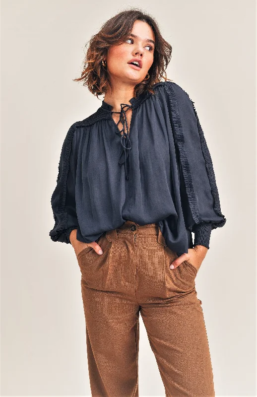 Big Savings Reset By Jane Long Sleeve "Karissa" Ruffle Blouse