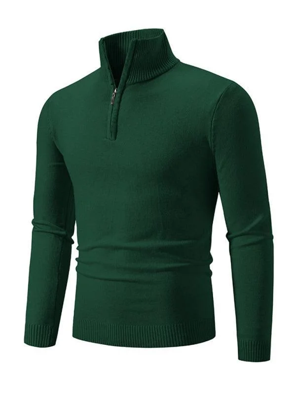Shop the Weekend Away Zipper Turtleneck Men Pullover Sweater