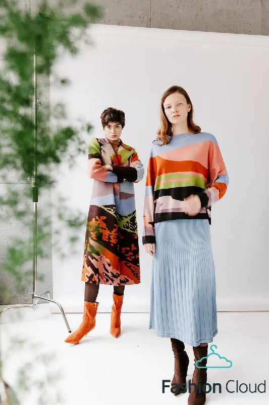 Mega Sale Abstract Landscape Pullover-Muted