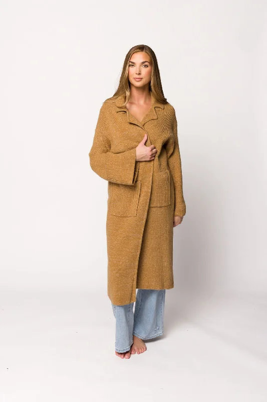 Unmissable Sale Juliette Knit Cardigan Coat in Caramel