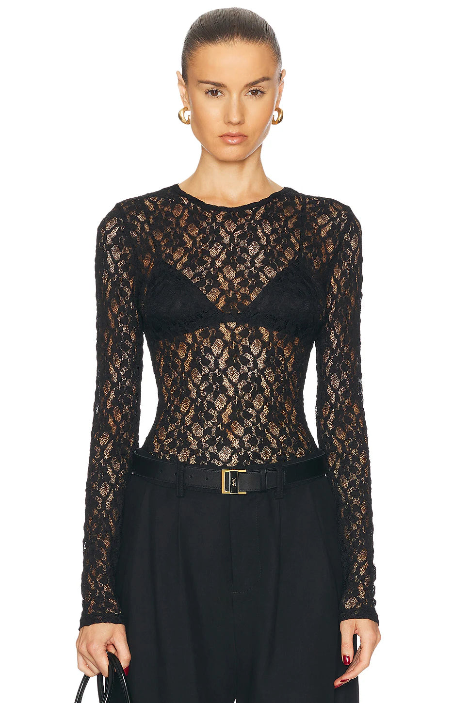 Weekend Specials to Grab Frame - Mesh Lace Crewneck