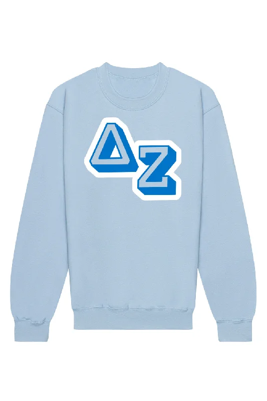 Price Buster Delta Zeta Varsity Letters Crewneck