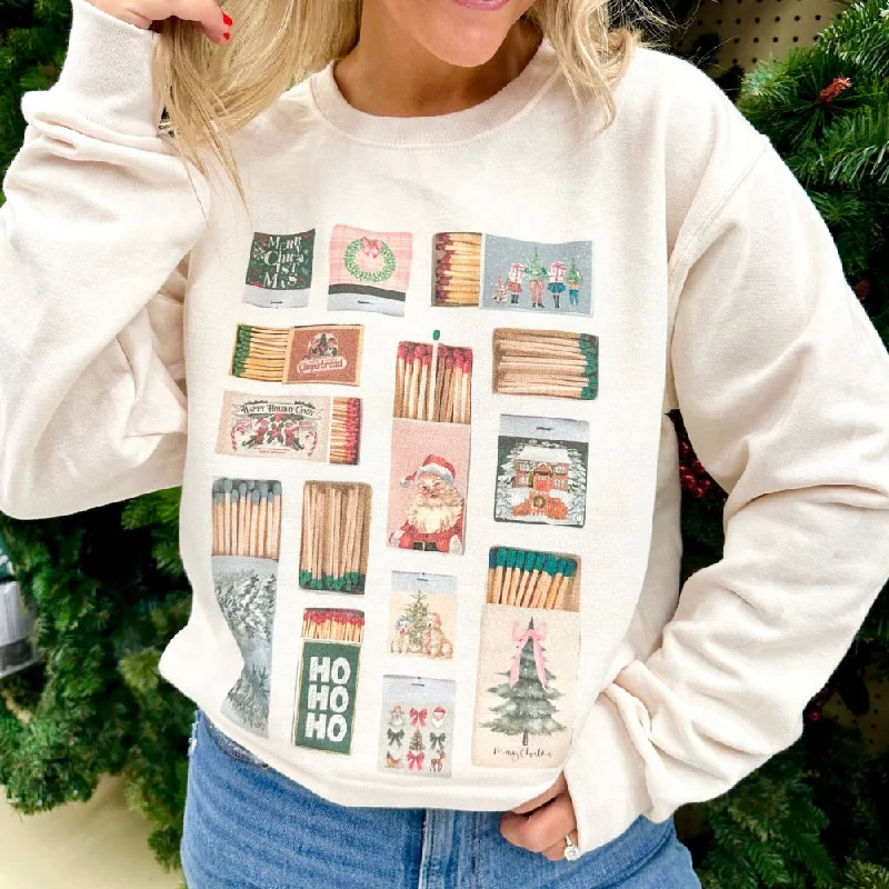Act Fast 'Christmas Matchboxes' Crewneck Sweatshirt