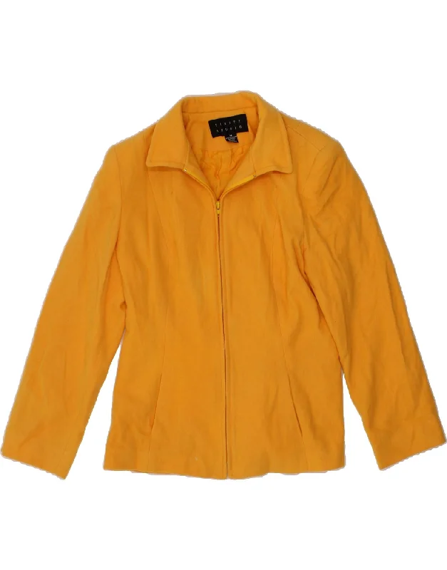Don’t Miss Out FINITY Womens Bomber Jacket UK 14 Large Yellow Wool