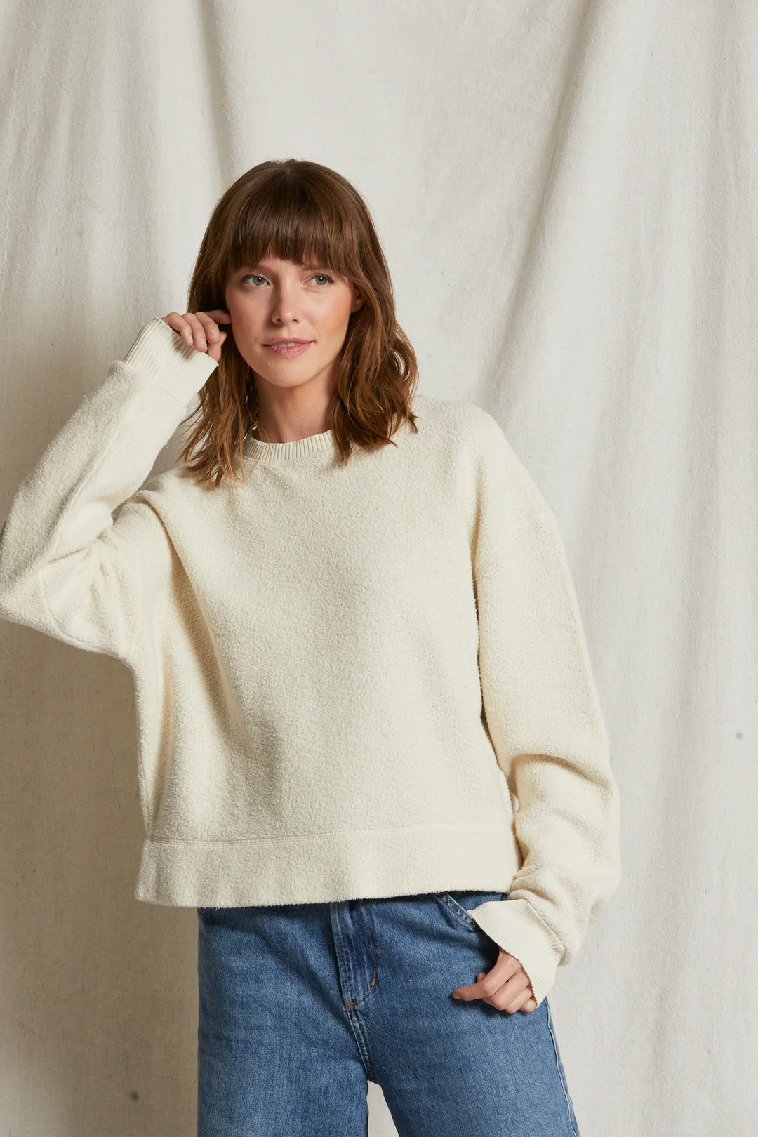 Weekend Bargains Await You Perfect White Tee - Mayer Fleece pullover