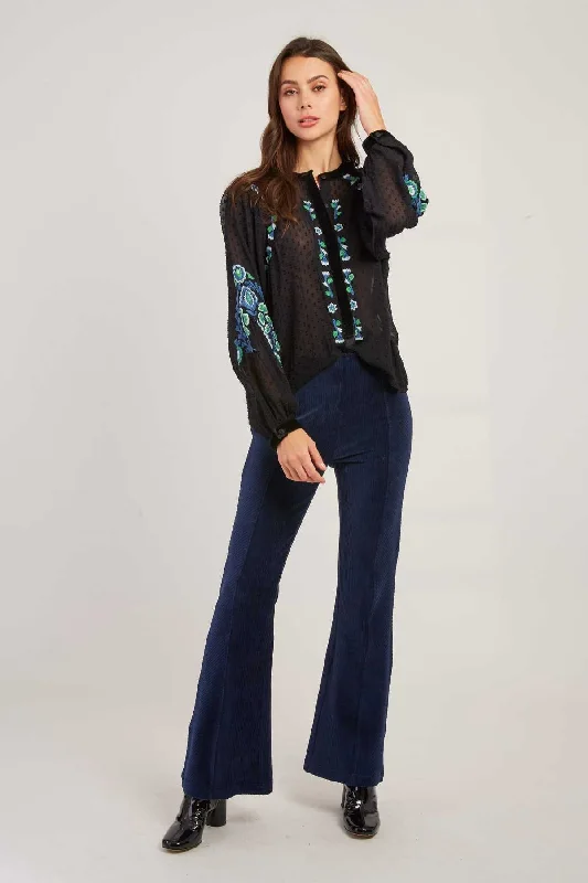 Sale Event Haiti Embroidered Top - Black