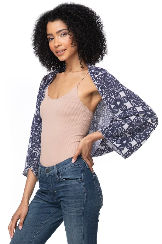 Special Buy 100% Cashmere Printed Ballerina Shrug Sweater