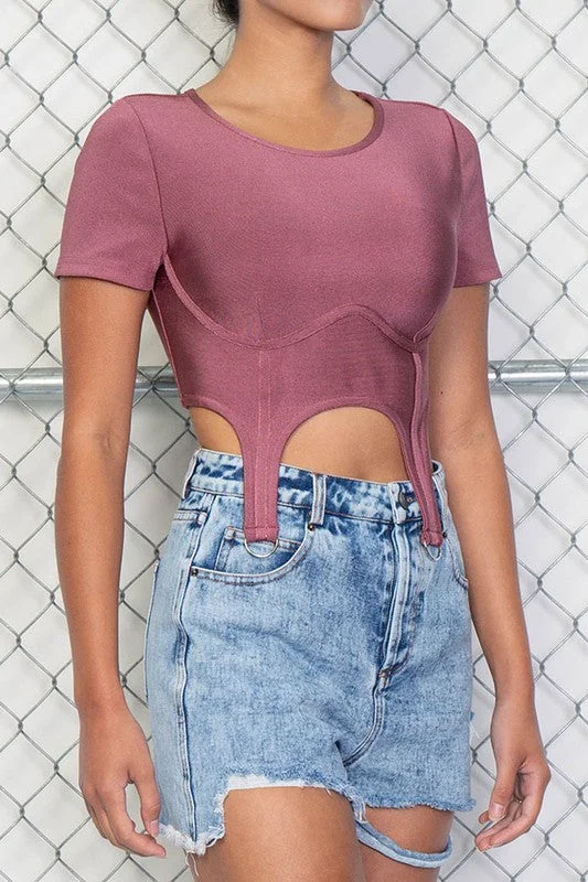 Online Only Mauve On Crop Top