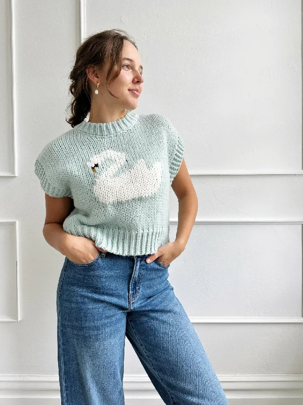 Seasonal Clearance Swan Sweater Vest