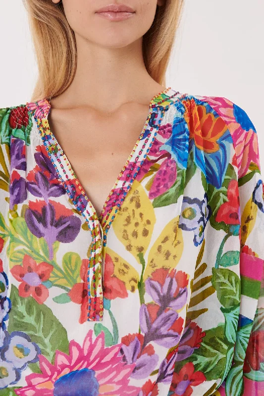 New Deals Ruth Chiffon Top-white