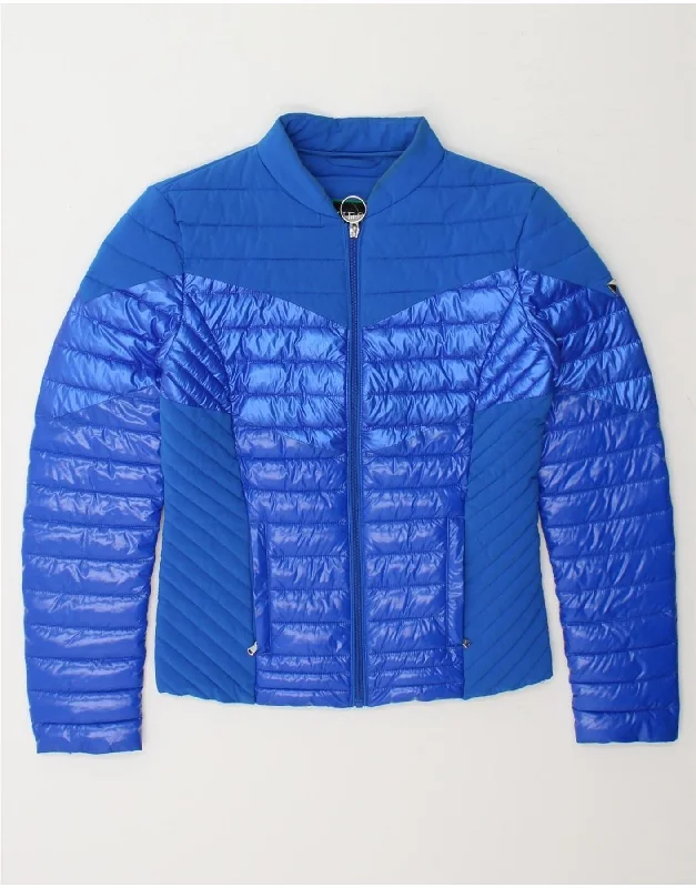 Mega Deal GUESS Womens Padded Jacket UK 10 Small Blue Polyester