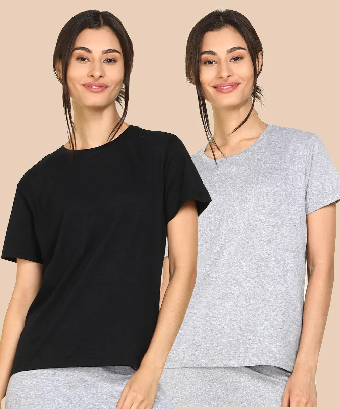 Weekend Price Cuts Galore Womens Regular  Fit Combo Solid Tshirt