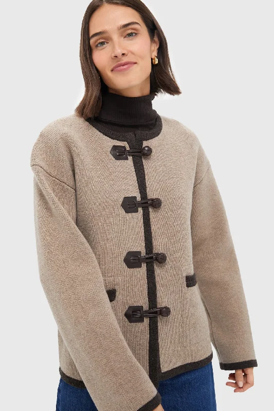 Hurry In Oatmeal Aubree Sweater Jacket