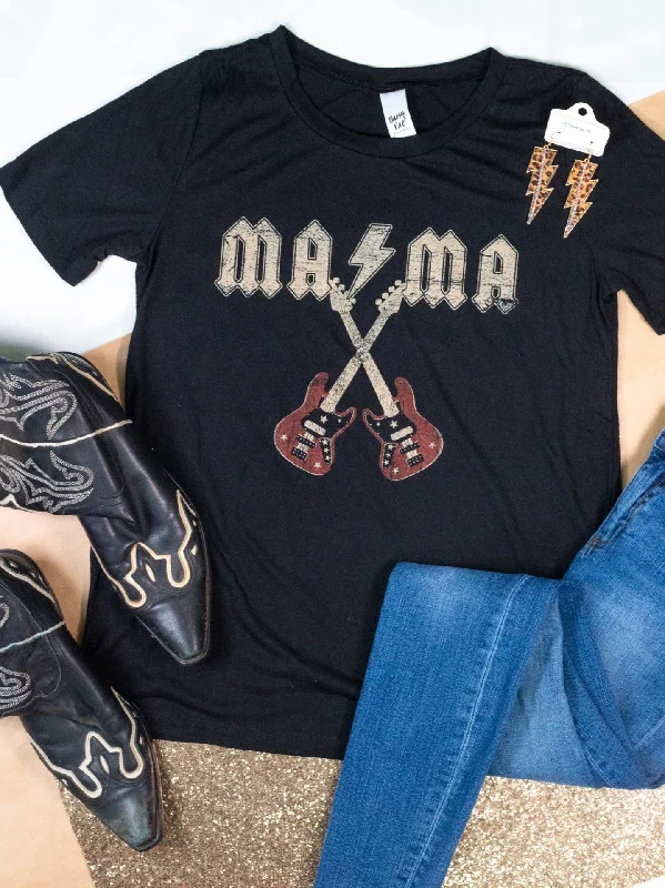 Weekend Specials to Grab Rock n' Roll Mama on Black Crewneck Tee