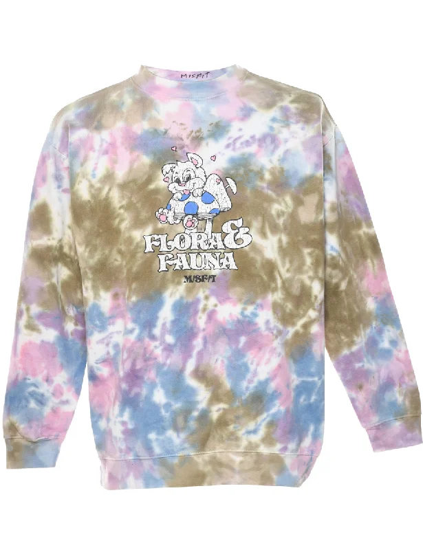 Extra Savings Tie Dyed Multi-Colour Sweatshirt - M