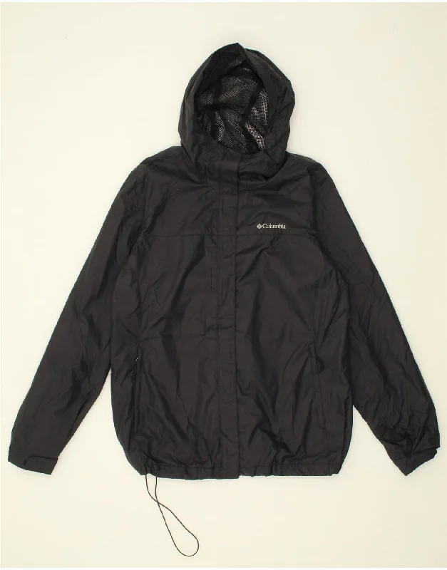 Weekend Specials to Love COLUMBIA Womens Hooded Rain Jacket UK 16 Large Black Nylon