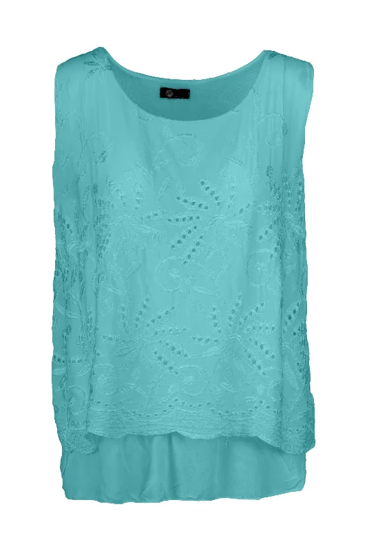 Weekend Bargains to Savor WOVEN S/LESS TOP - 15/65687U