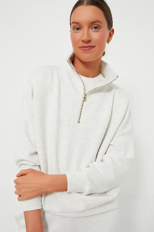 Exclusive Offer Ivory Marl Hawley Half Zip