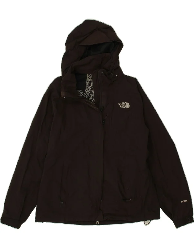 Weekend Deals That Please THE NORTH FACE Womens Hooded Windbreaker Jacket UK 16 Large Brown Nylon