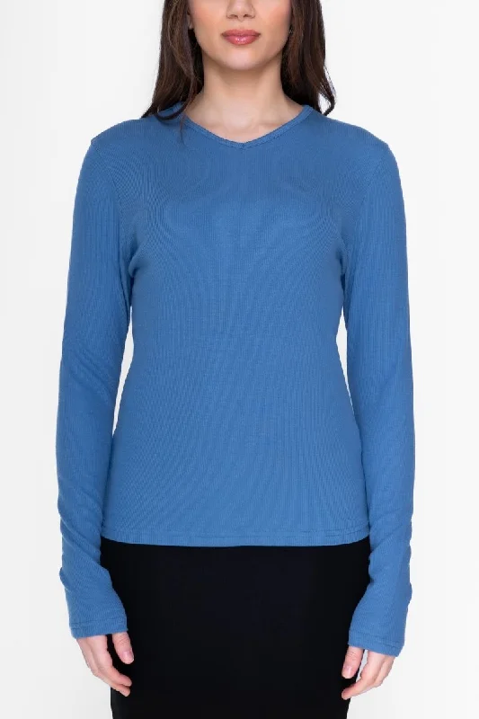 Weekend Specials to Snag CLASSIC RIBBED V (DENIM)
