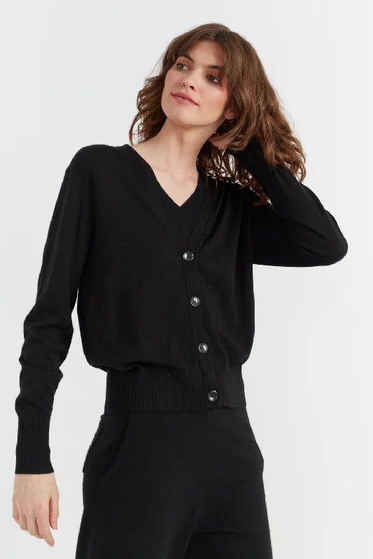 Must-Have Deals Black Pure Merino Cardigan