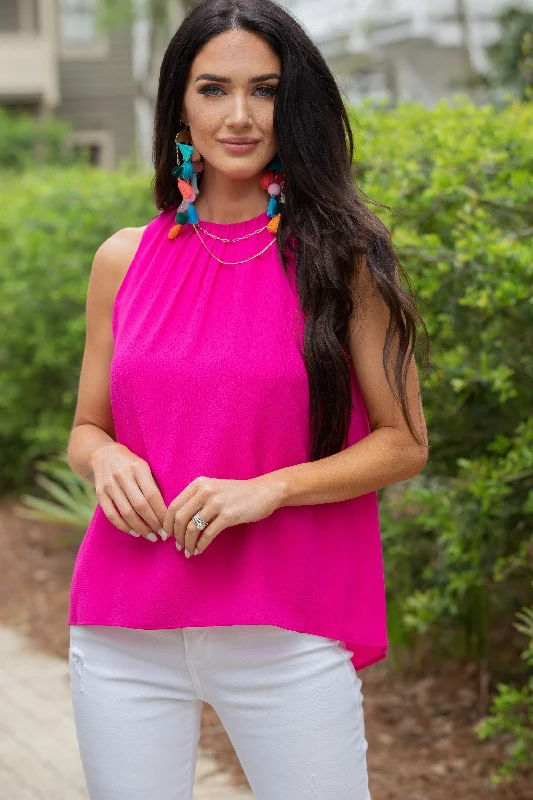 YEAR-End Clearance On The Up and Up Fuchsia Pink Tank
