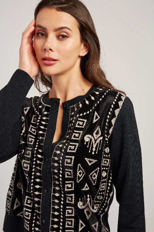 New Deals Delia  Embroidered Cardigan