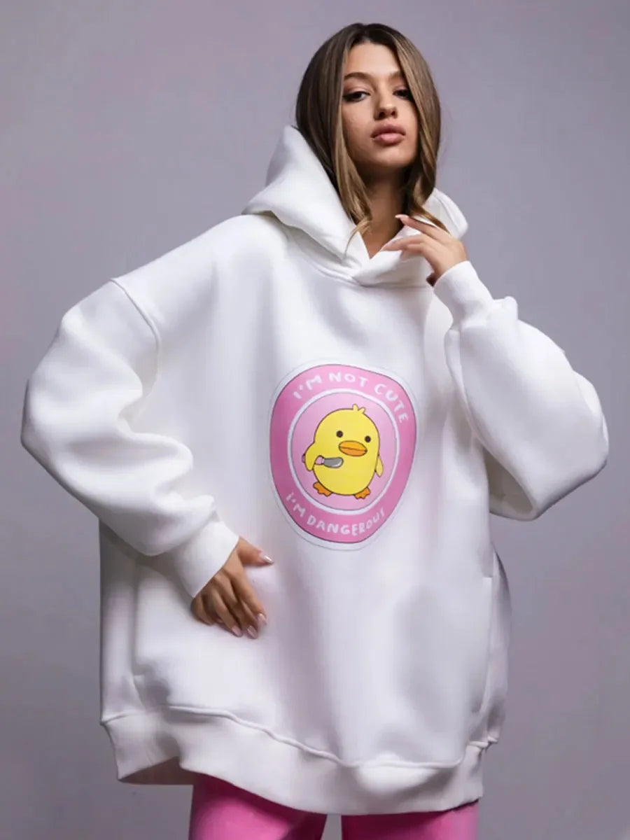 Take Advantage Chic Casual Warm Oversized Sports Hoodie