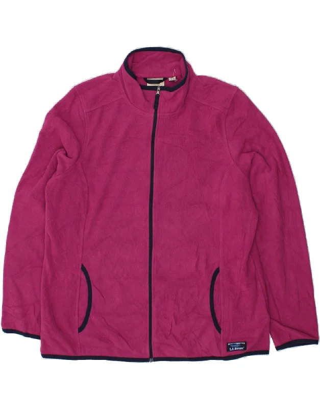 Doorbuster Deal L.L.BEAN Womens Fleece Jacket UK 18 XL Pink Polyester