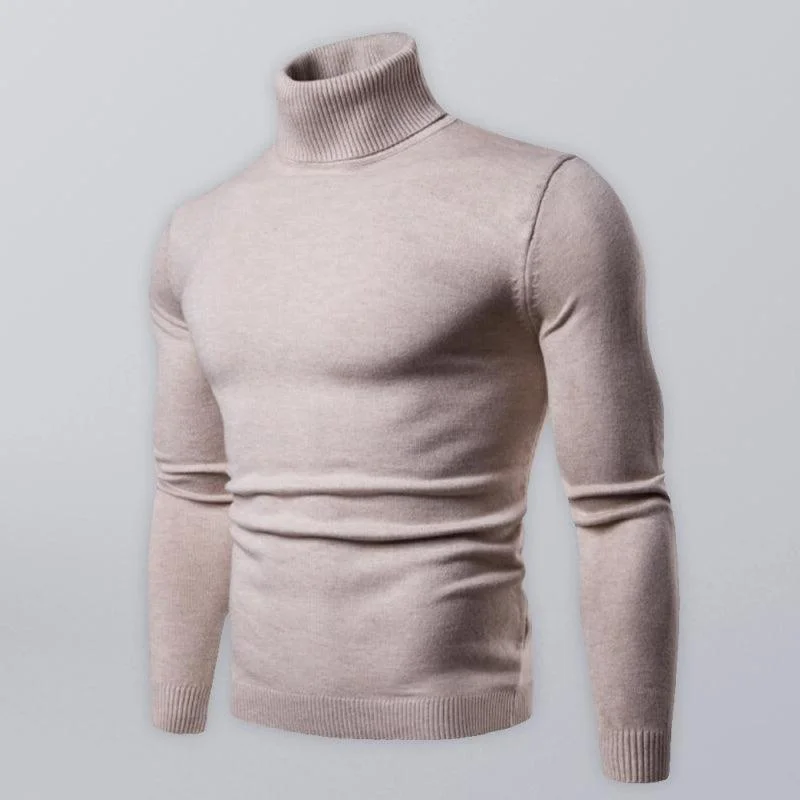 Low Prices Wool Thick Knitted Turtleneck Men Sweater