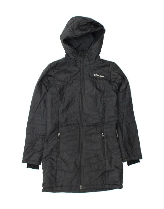 Weekend Discounts to Celebrate COLUMBIA Womens Omni-Shield Hooded Raincoat UK 6 XS Black Polyester Weekend Discounts to Celebrate COLUMBIA Womens Omni-Shield Hooded Raincoat UK 6 XS Black Polyester