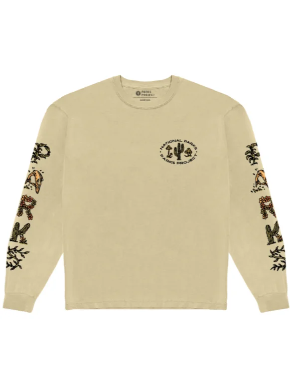 Fantastic Savings 90s Doodle Parks Long Sleeve Tee - Khaki