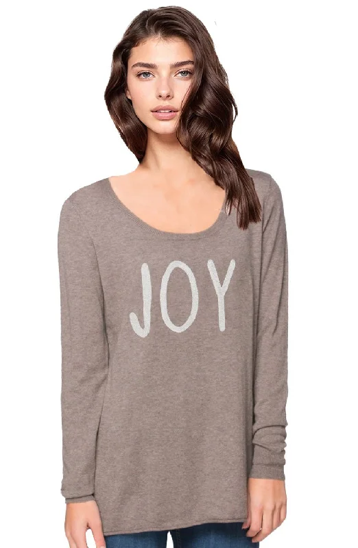 Deal Alert Zen  Crewneck Sweater with Joy Embroidery Stitch