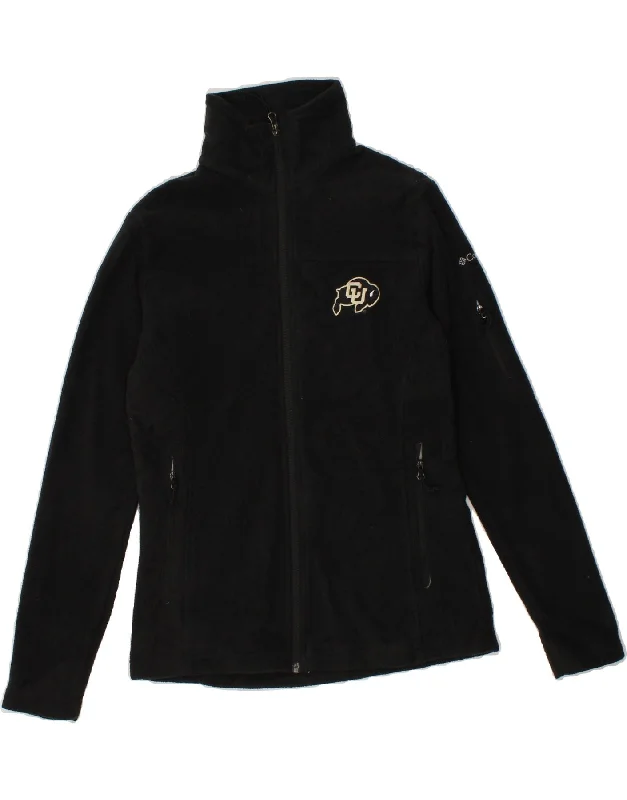 Act Fast COLUMBIA Womens Fleece Jacket UK 10 Small Black Cotton