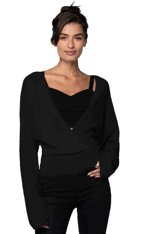 Blowout Deals 100% Cashmere Camilla Front Crossover Sweater Knit