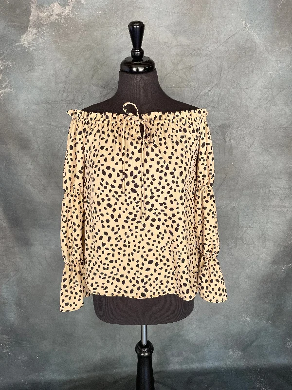 Final Markdown Cheetah Print Off The Shoulder Top