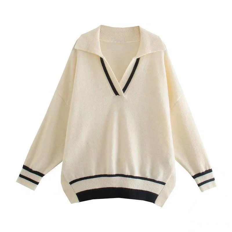 Year-End Clearance Loose Striped Pullover Sweaters For Women