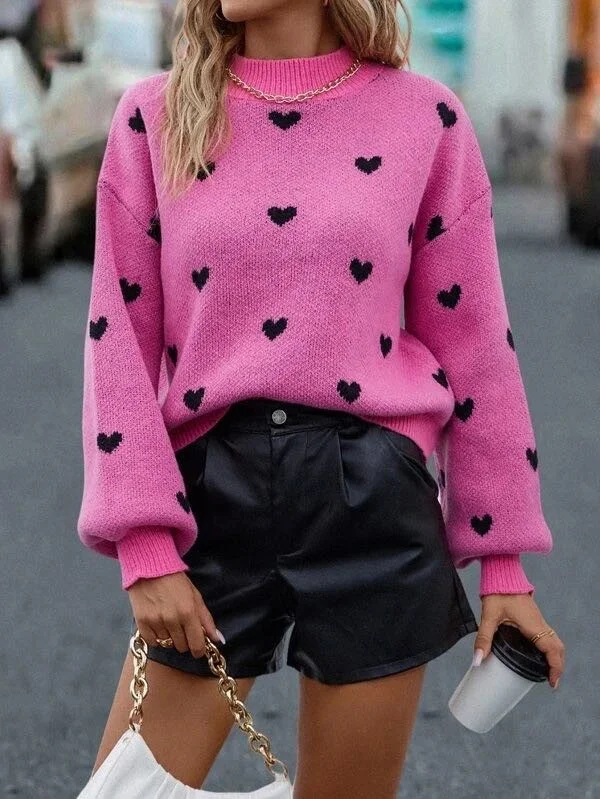 Weekend Deals That Impress All over heart sweater