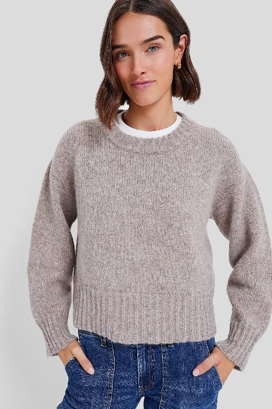 Weekend Bargains to Indulge In Fog Grey Melange Cozy Eclectic Sweater