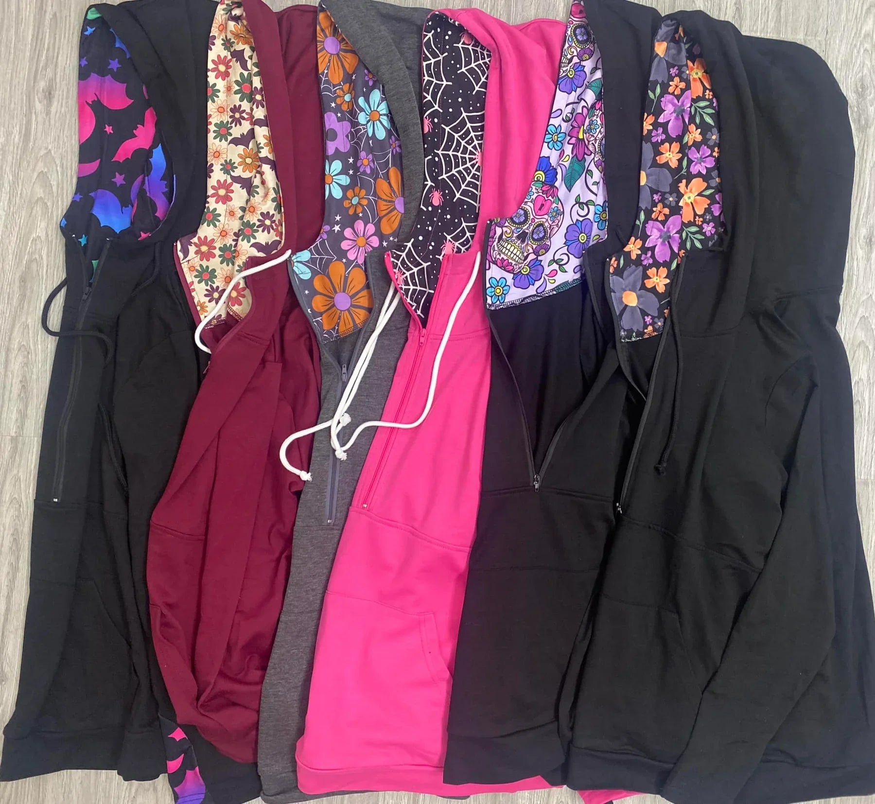Huge Discounts PREORDER: Audre Half Zip Halloween Hoodie In Assorted Colors