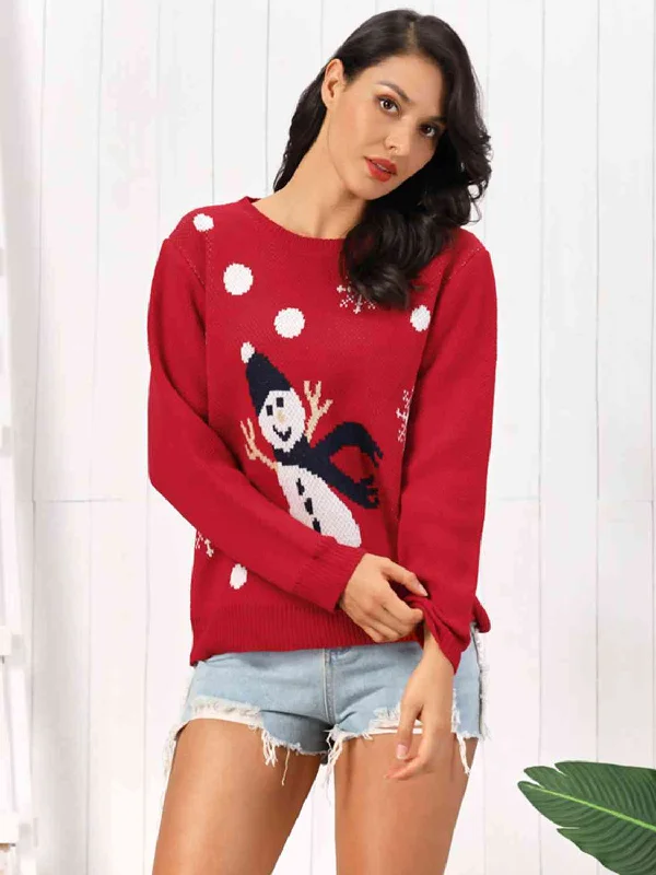 Early Access Snowman Round Neck Sweater
