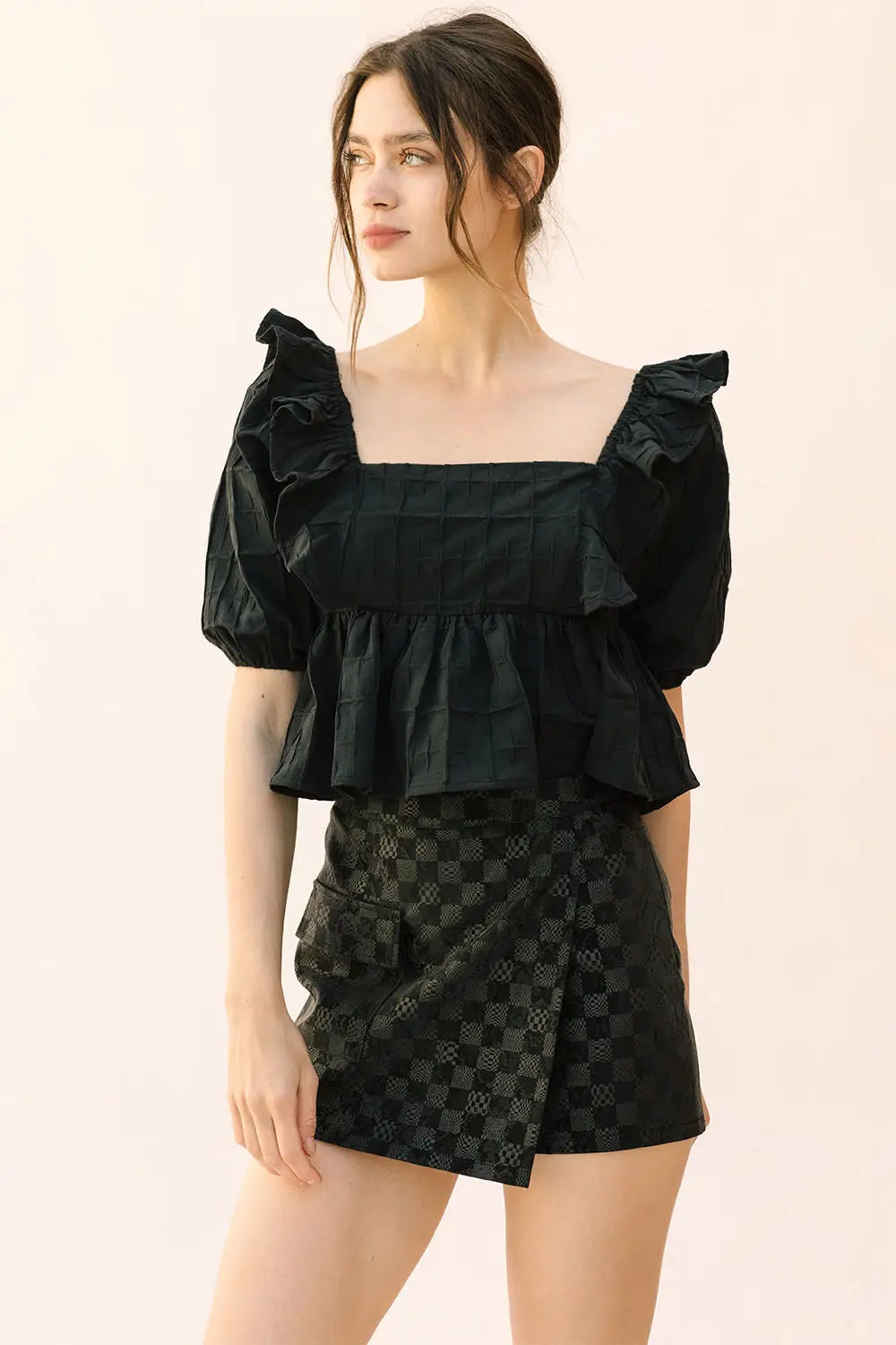 Amazing Value Textured Baby Doll Top