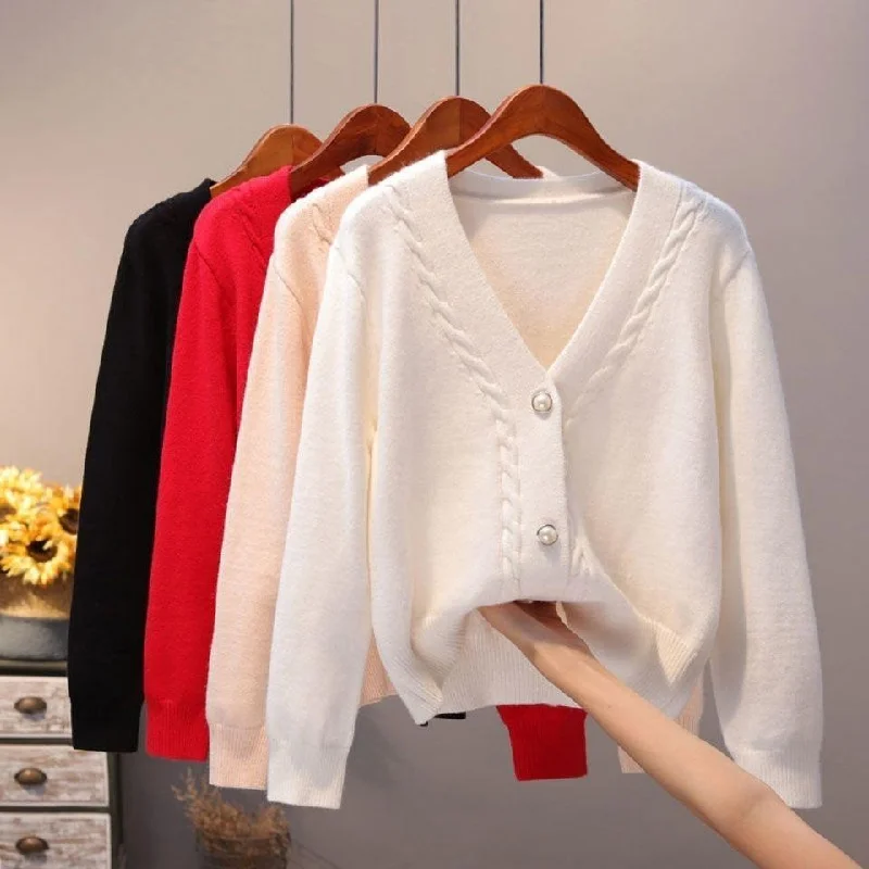 Weekend Flash Sale V-Neck Women Cardigan Sweaters