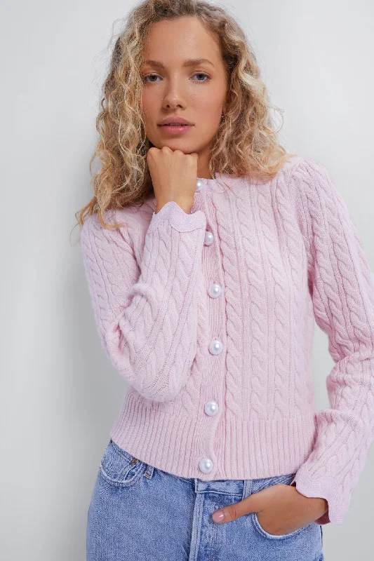 Great Deals Blush Cable Knit Cardigan