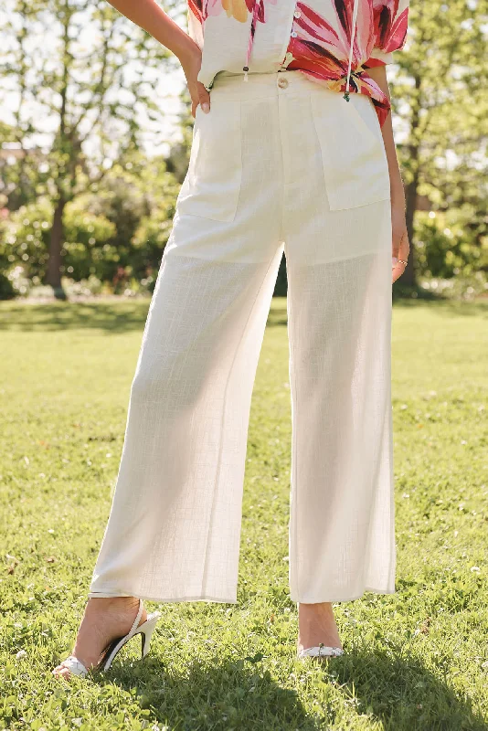 Exclusive Offers Missoula Pant In White Linen Blend