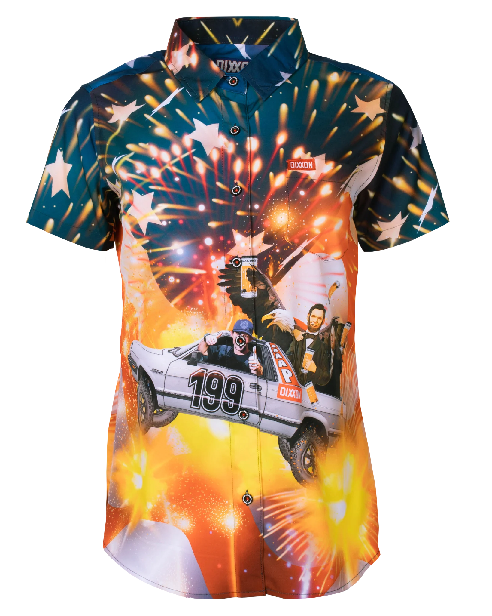 Now or Never Red, White & Braap Women's Short Sleeve Party Shirt