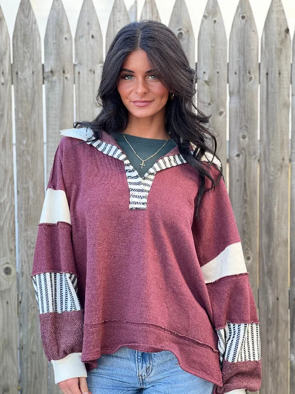 Super Sale Colorblock Long Sleeve Top