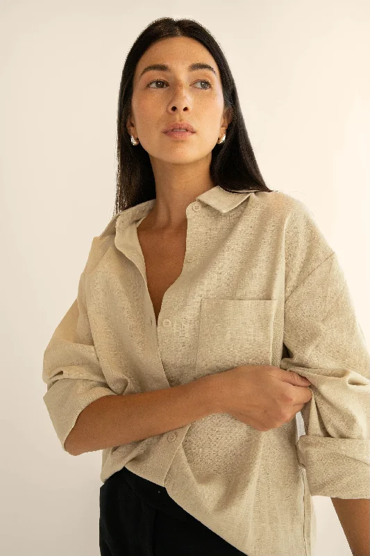 Steal Deal LINEN BLEND SHIRT