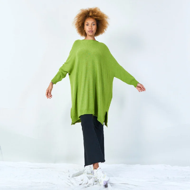 Unmissable Offer Long sleeve oversized knit tunic wholesale